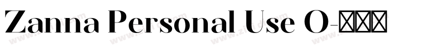 Zanna Personal Use O字体转换